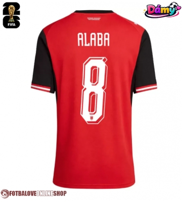 Rakousko David Alaba #8 Domácí Dres pro Dámy MS 2026 Krátkým Rukávem